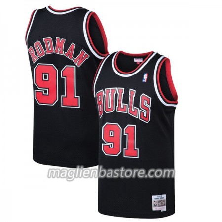 Maglia NBA Chicago Bulls Dennis Rodman 91 Hardwood Classics Swingman - Uomo